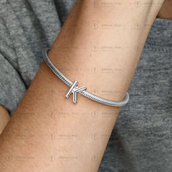 Pandora Letter K Alphabet Charm - Picture 5 of 6